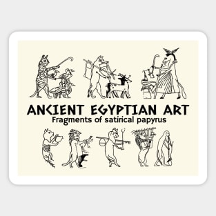 Ancient Egyptian Art Fragments of Satirical Papyrus Magnet